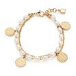 Ladies bracelet ava in gold plated stainless steel with pearls