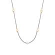 Ladies necklace alitia in stainless steel with mother-of-pearl