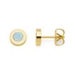 Alitia ear studs in gold-plated stainless steel, mother-of-pearl