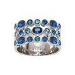 Arabella Ring für Damen aus Edelstahl, Kristalle, blau