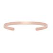 Brazalete dalia de acero inoxidable chapado en oro rosa para mujer