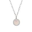 Polina engraved necklace for ladies in stainless steel with mother-of-pearl