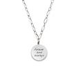 Polina engraved necklace for ladies in stainless steel with mother-of-pearl