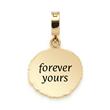 Sara engravable coin pendant in stainless steel, IP gold