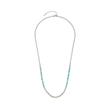 Malina necklace in stainless steel with synth. turquoise, bicolour