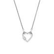 Clip&Mix necklace minou in stainless steel with heart, zirconia