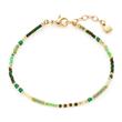 Viva ciao bracelet in stainless steel with glass beads, IP gold