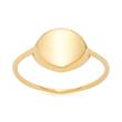 Eboni ciao ring in gold-plated stainless steel, engravable