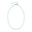 Ladies necklace danica in stainless steel and turquoise cateye beads
