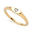 Lovis ciao gravring in gold-plated stainless steel