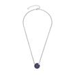 Engravable necklace loreto in stainless steel with blue river