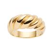 Anillo de mujer giro en acero inoxidable, oro IP