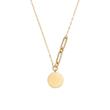 Arina ciao engraved necklace in stainless steel with pendant, gold