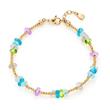 Bracelet emina for ladies in stainless steel, gold, glass beads