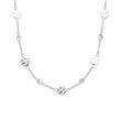 Necklace milou for ladies in stainless steel with crystals