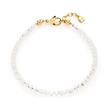Ladies bracelet milly with glass beads, stainless steel, gold