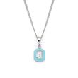 Gigi necklace in stainless steel, pendant, turquoise, engravable