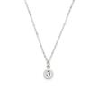 Isa summer stainless steel necklace with glass stone, engravable