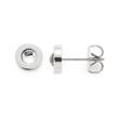 Isa summer ear studs in stainless steel with glass stone