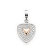 Heart pendant lia Clip&Mix in stainless steel, bicolour