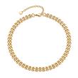 Ladies necklace milanese in gold-plated stainless steel