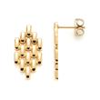 Ear stud milanese for ladies in gold-plated stainless steel