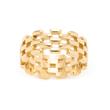 Ladies ring milanese in gold-plated stainless steel