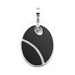 Cloela pendant in stainless steel and onyx, Clip&Mix