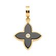 Clip&Mix gothea pendant, stainless steel, gold and onyx