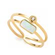 Ladies ring mella ciao in gold-plated stainless steel