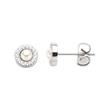 Ladies ear studs glitz isa in stainless steel with pearls