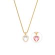 Valentine's day special heart necklace carli, stainless steel, gold