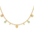 Ladies' necklace Ella in gold-plated stainless steel with pendants