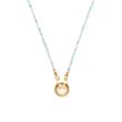 Aqua Pippa clip&mix necklace in stainless steel, IP gold