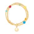 Double-row Smile bracelet in gold-plated stainless steel