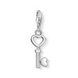 Sterling Silver Heart Key Charm Pendant