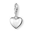 Heart charm in sterling silver, engravable