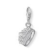 Dames charm hanger kroon in 925 sterling zilver