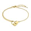 Soulmate Engraved Bracelet In Stainless Steel With Heart, Ip Gold