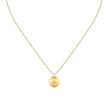 Ladies necklace medallion in gold-plated stainless steel