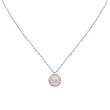 Stainless Steel Chain Medallion With Engraving Pendant, Bicolour