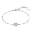 Ladies engraving bracelet in stainless steel with glass crystals