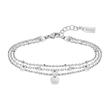 Layer bracelet iris for ladies in stainless steel, glass stones