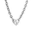 Ladies necklace dinya in stainless steel with heart clasp