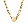 Stainless steel dinya necklace with heart clasp, IP gold