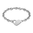 Stainless steel bracelet dinya with heart clasp