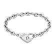 Stainless steel bracelet dinya with heart clasp