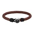 Thad classic men's leather bracelet, brown