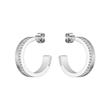 Iona stud earrings for women in stainless steel, crystals