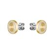 Iona ear studs in gold-plated stainless steel, crystals